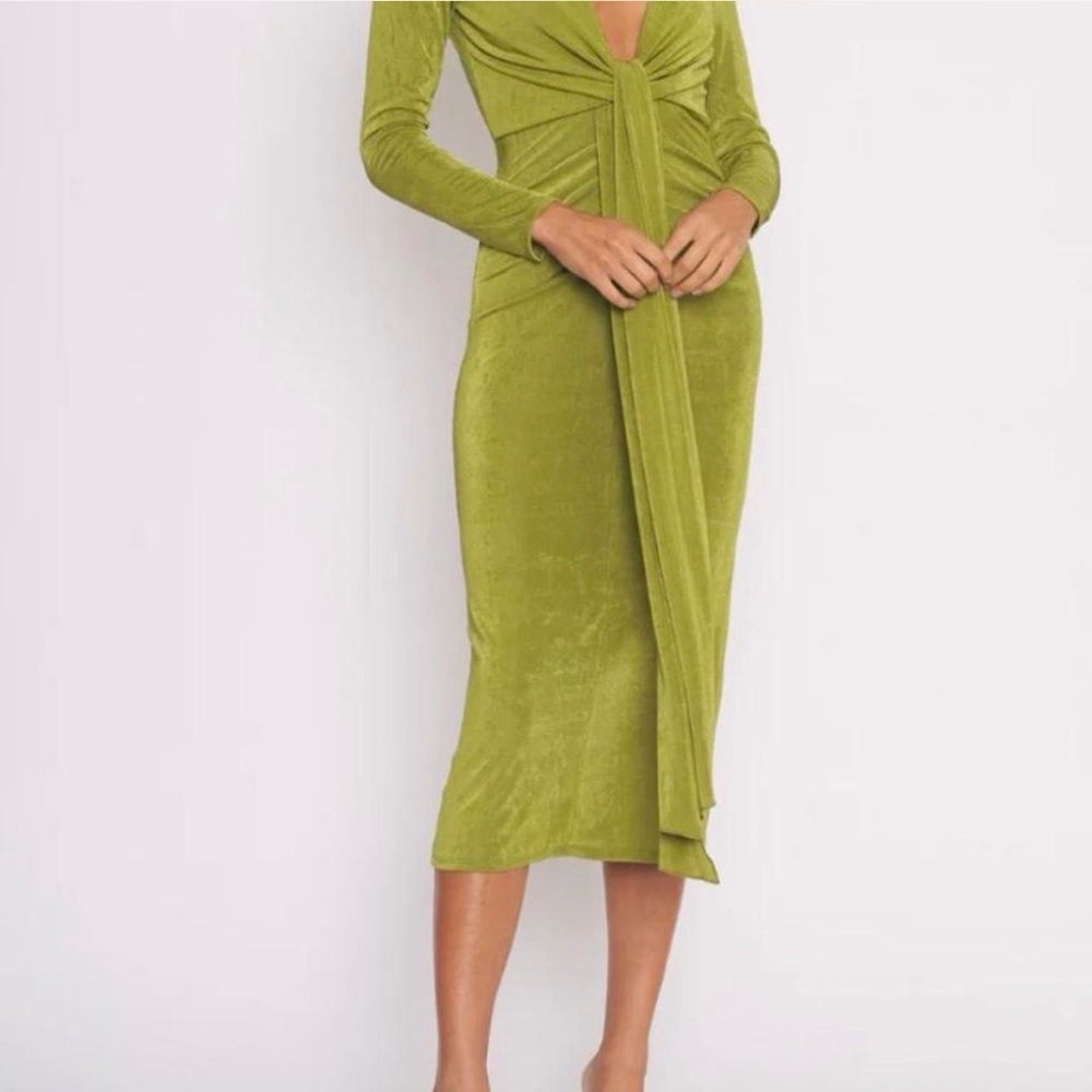 Chic Long Sleeve Olive Dress - Dee Elly